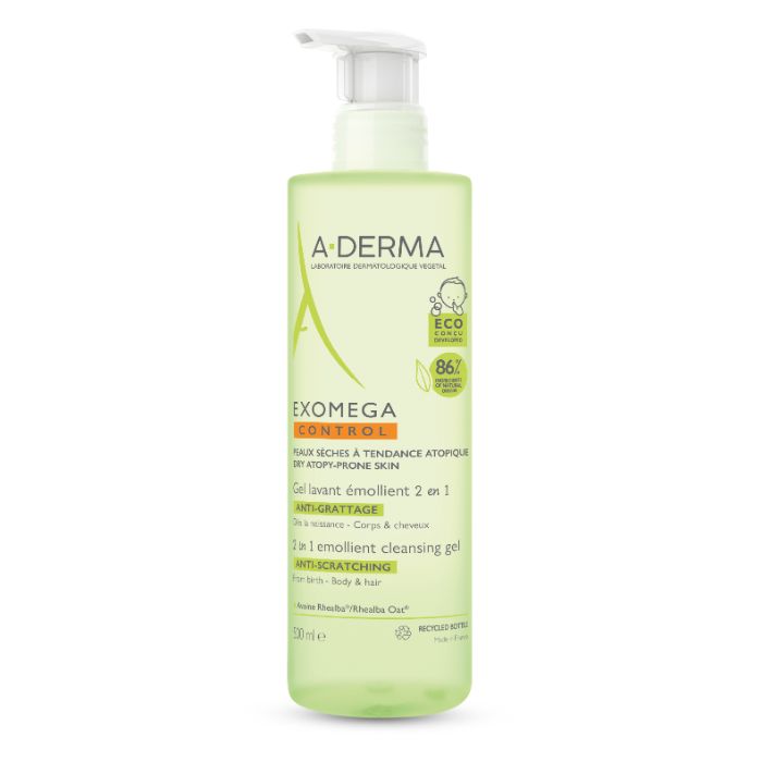 A-Derma Exomega Control Gel Corpo e Cabelo 500ml