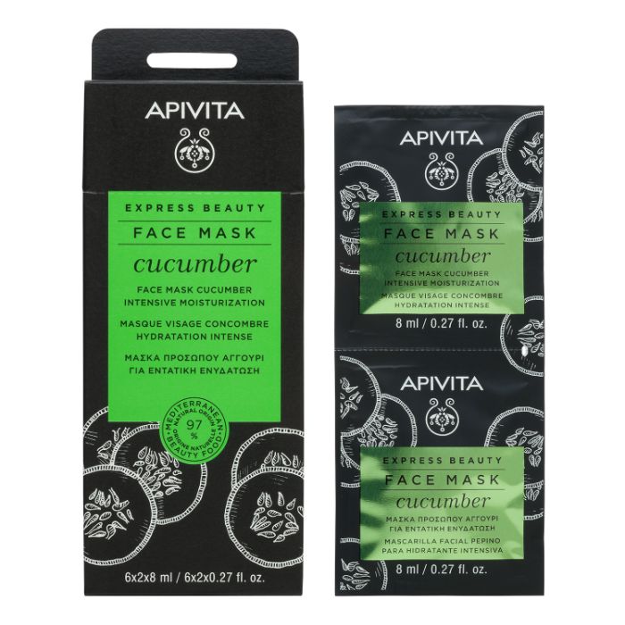 Apivita Express Beauty Máscara Hidratante Intensiva de Pepino