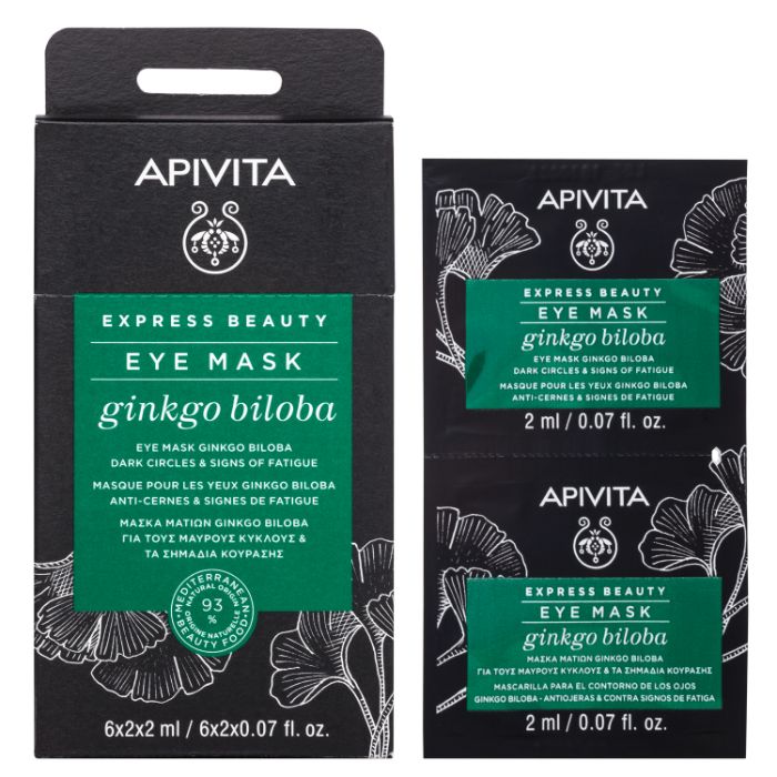 Apivita Express Beauty Máscara Antipapos E Antiolheiras de Ginkgo Biloba