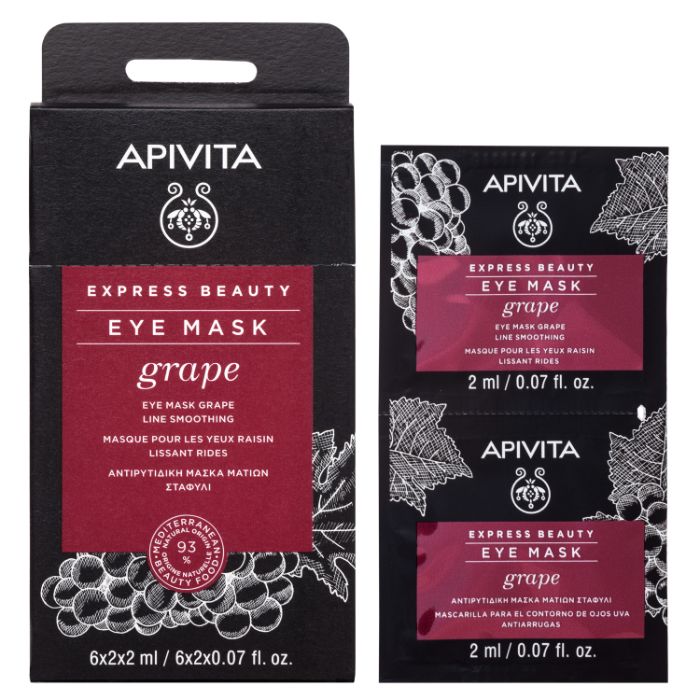 Apivita Express Beauty Máscara de Olhos Antirrugas de Uva