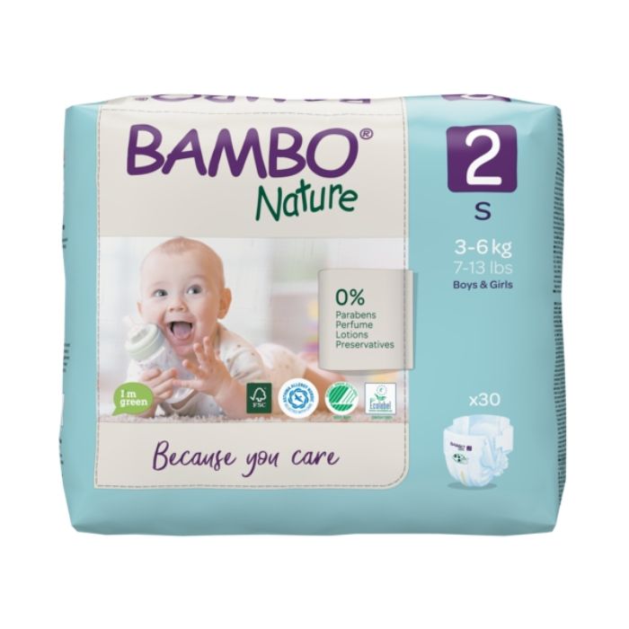 Bambo Nature Fraldas Tam. 2 S 3-6Kg x30