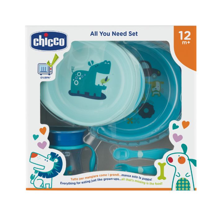 Chicco Conjunto para Refeição – 12M+ Azul