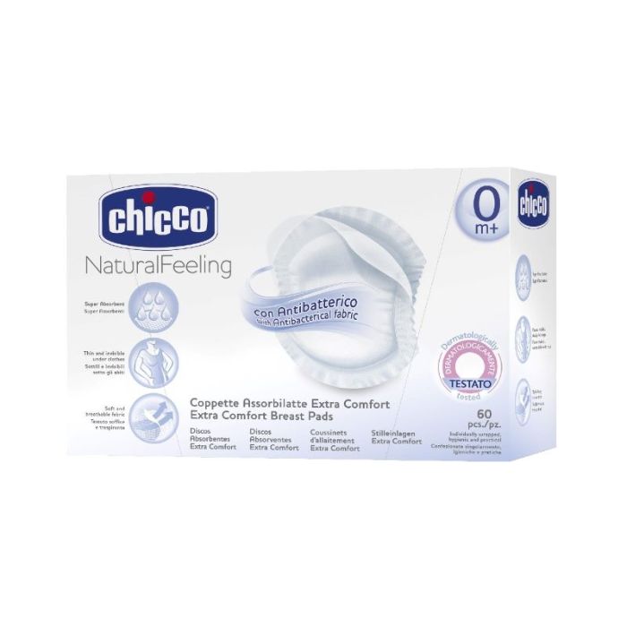 Chicco Discos Absorventes Anti- Bacterianos 60 unidades