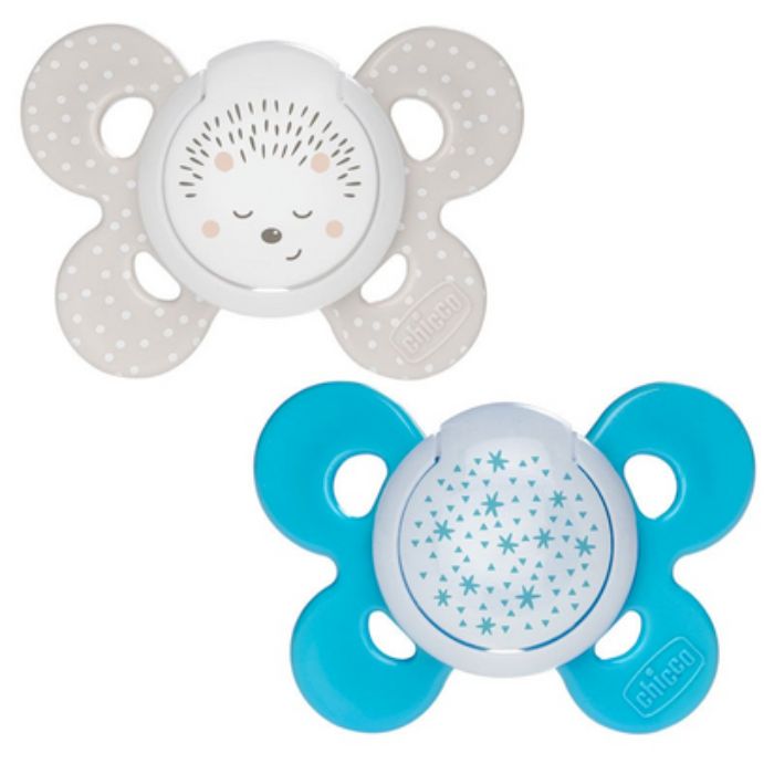 Chicco Chupeta Physio Comfort Night luminosa Silicone Azul 16-36M+ 2PCS