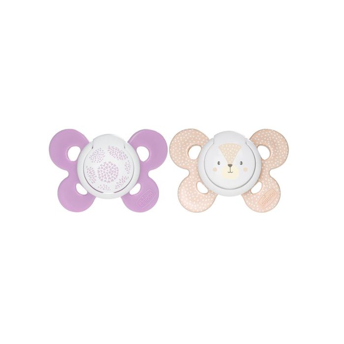 Chicco Chupeta Physio Comfort Silicone Rosa 6-16M+ 2PCS