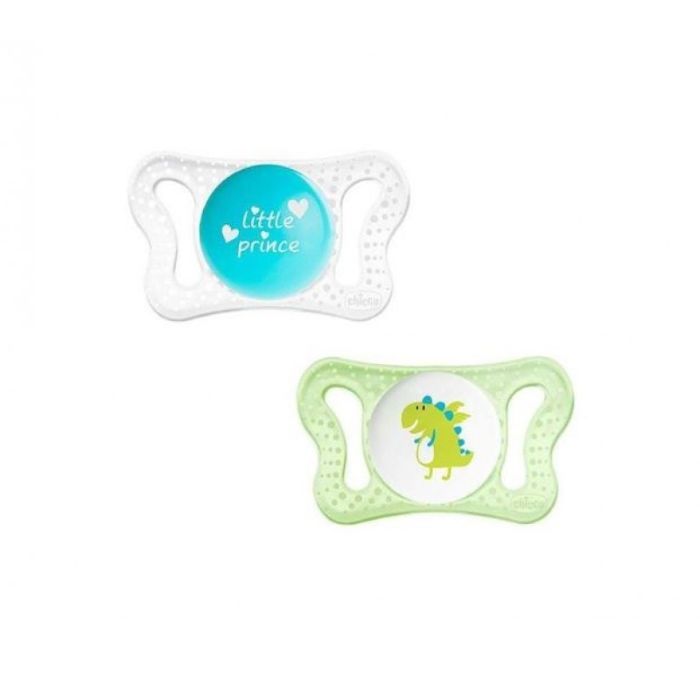 Chicco Chupeta Physio Micro Silicone Azul 0-2M 2PCS