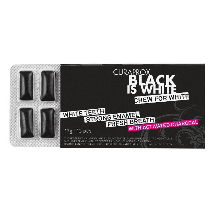 Curaprox Black is White Pastilhas Elásticas