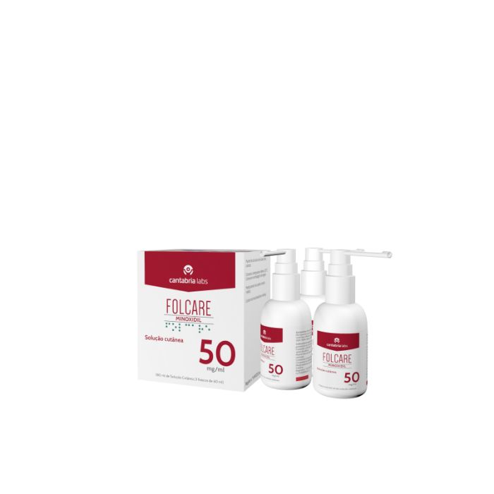 Folcare Minoxidil 50mg/ml Solução Cutânea 3 x 60ml