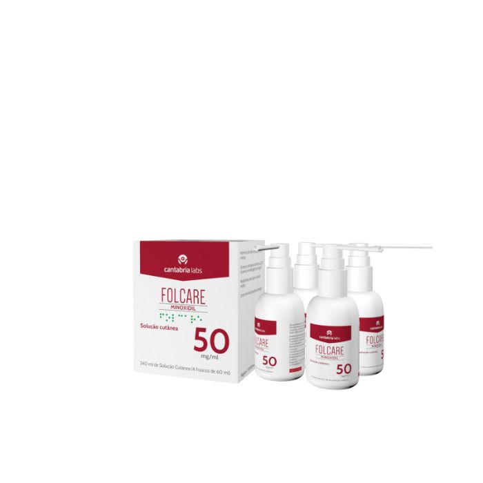 Folcare Minoxidil 50mg/ml Solução Cutânea 4 x 60ml