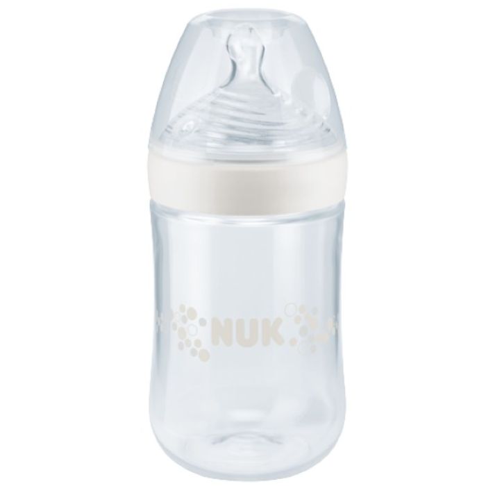 NUK Biberão de Vidro Nature Sense Tetina Silicone 6-18m M 240 ml