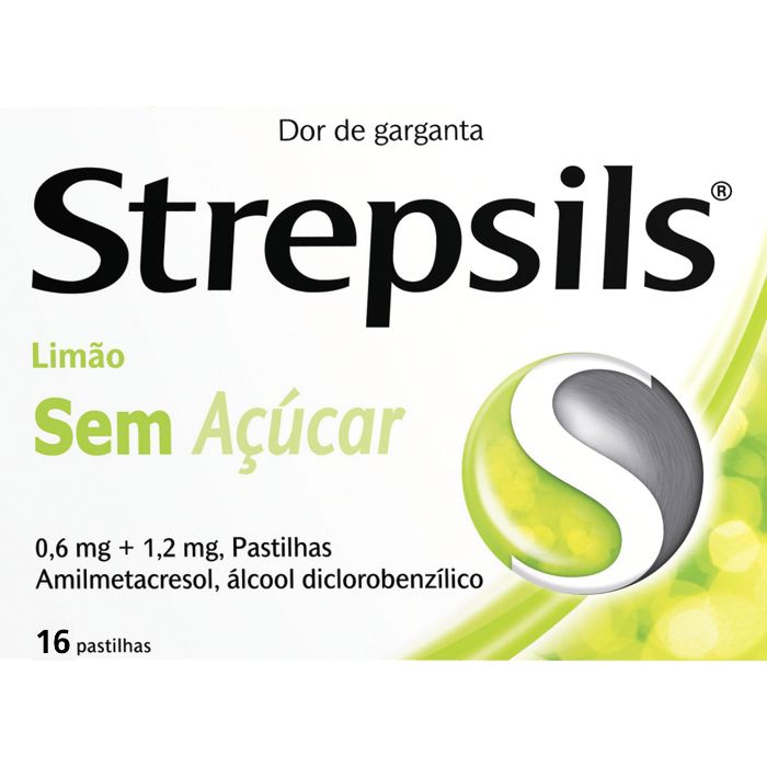 Strepsils Limão sem Açúcar 16 pastilhas