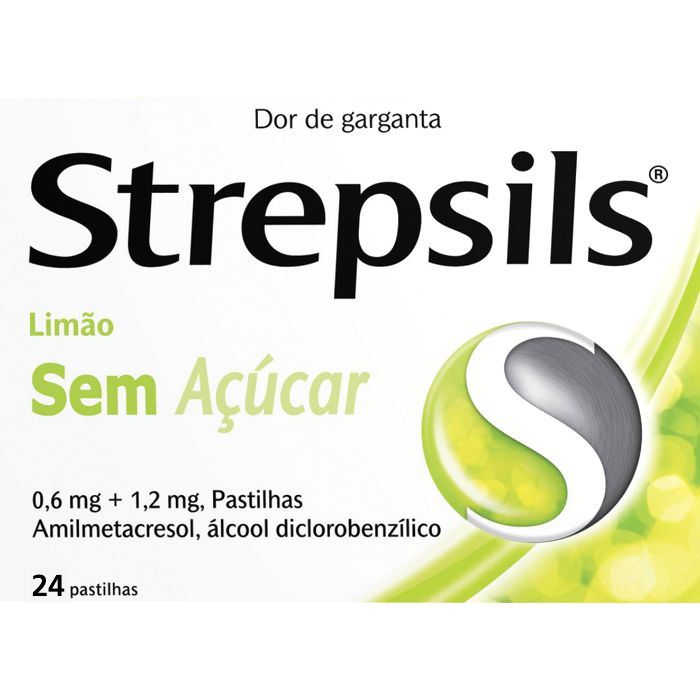 Strepsils Limão sem Açúcar 24 pastilhas