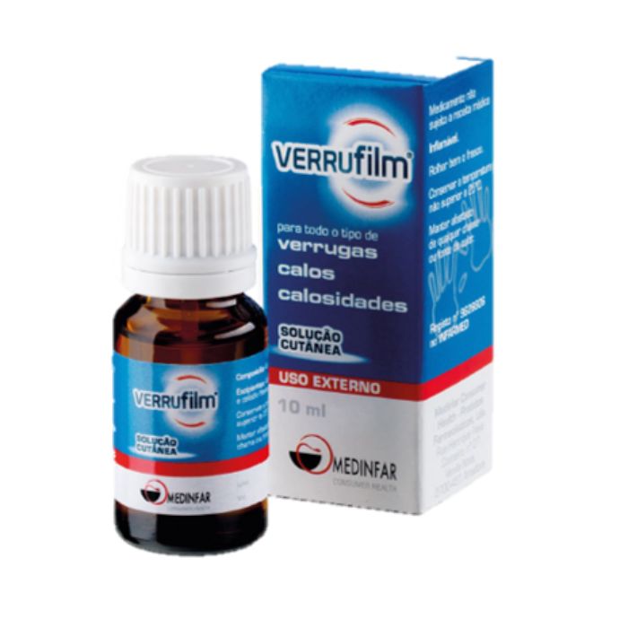 Verrufilm 167 mg/g solução cutânea