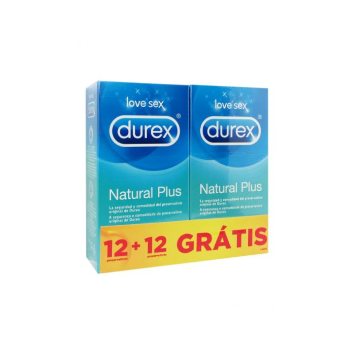 Durex Natural Plus Preservativos 2 x 12