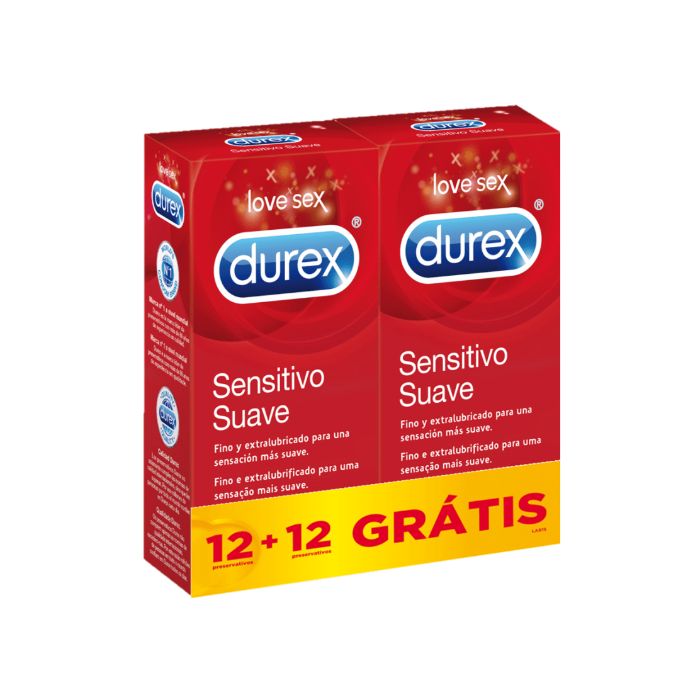 Durex Sensitivo Suave Preservativos 2 x 12