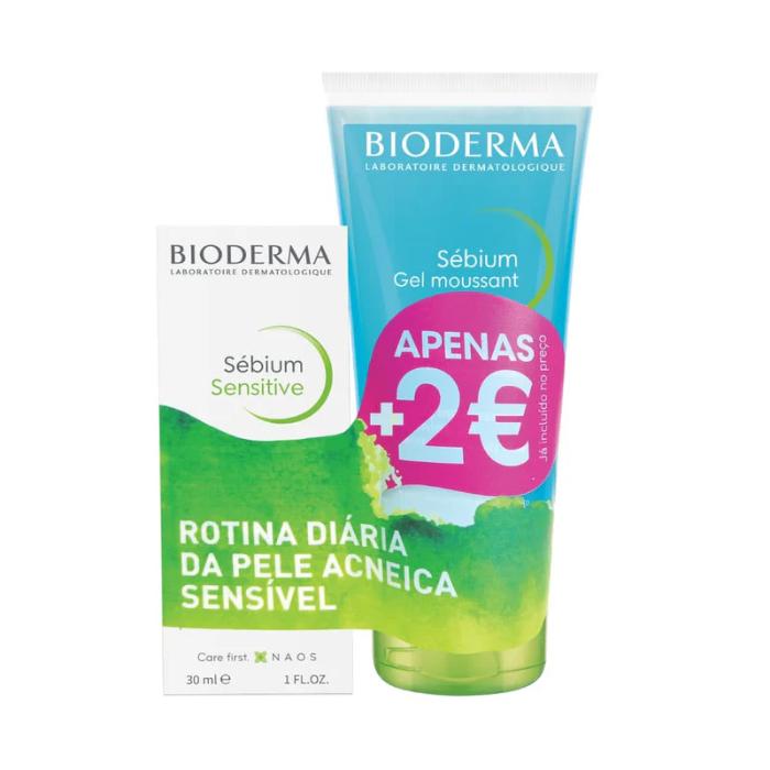 Bioderma Sébium Sensitive Creme 30 ml + Gel Moussant com Desconto de 2 €