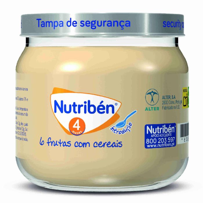 Nutribén Boião 6 Frutas com Cereais 120 g