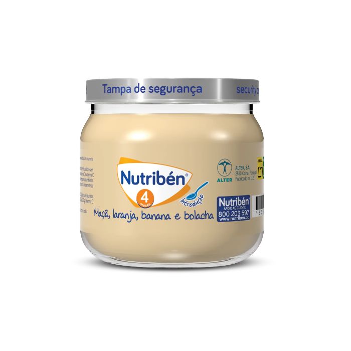 Nutribén Boião Maçã Laranja Banana Bolacha 120 g