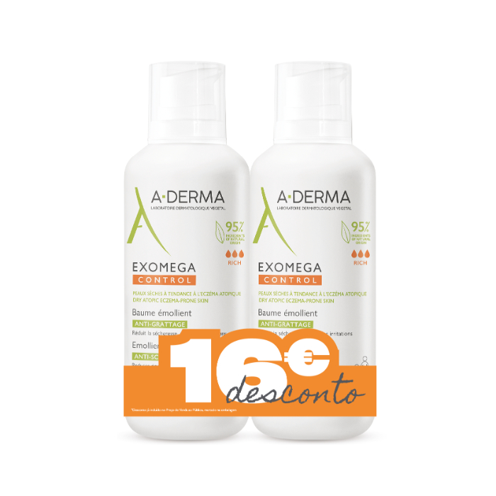 A-Derma Exomega Control Bálsamo Emoliente 2x400ml