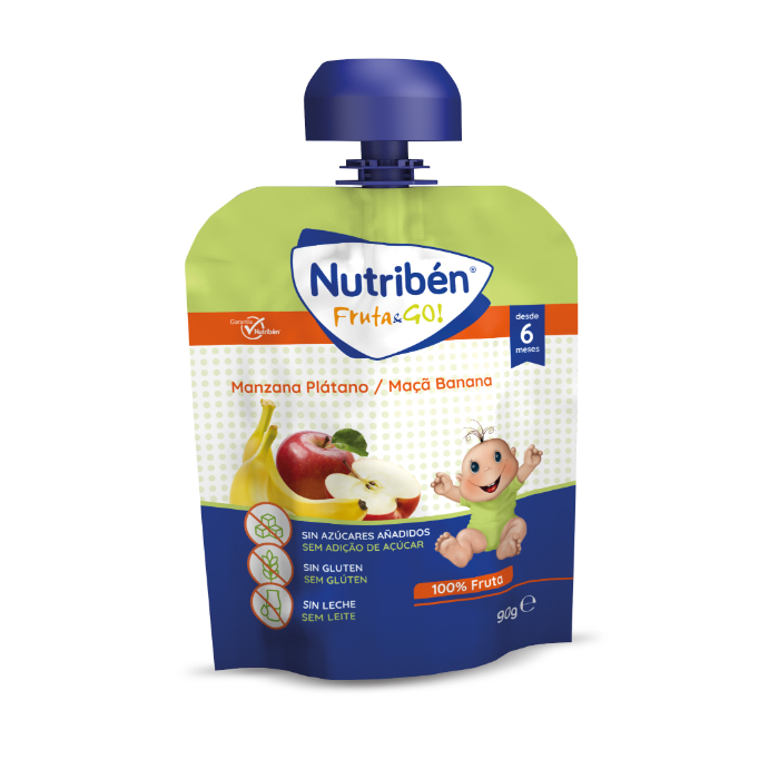 Nutribén Fruta&go! Maçã e Banana 90g