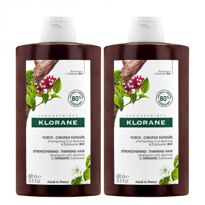 Klorane Champô Quinina Bio 400ml + Oferta 50% 2ªUN