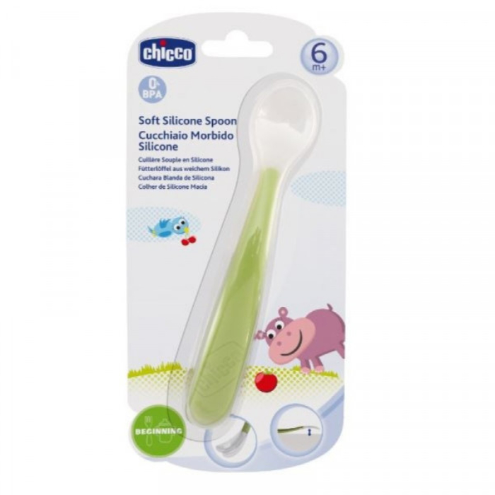 Chicco Colher Macia Silicone – 6M+ Verde