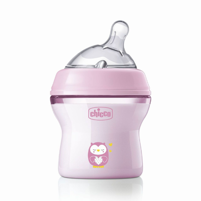 Chicco Biberão Plástico NaturalFeeling Rosa 0⁺ Fluxo Normal 150 ml