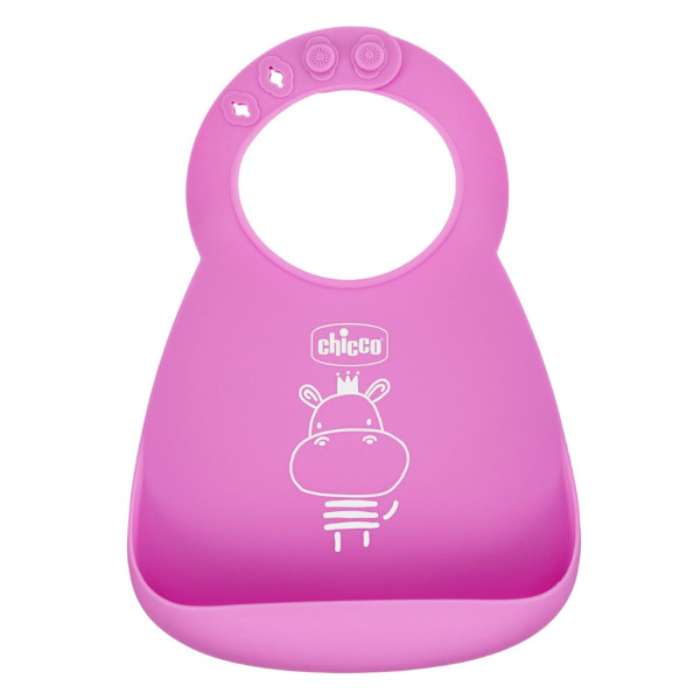 Chicco Babetes Macias em Silicone Rosa