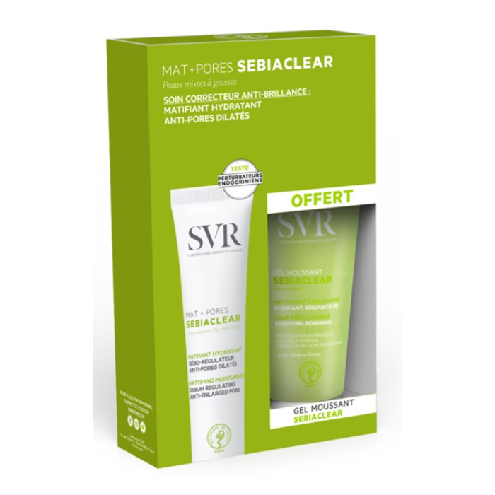 SVR Sebiaclear Mat+ Pores Creme 40mL + Oferta Gel Moussant 55ml