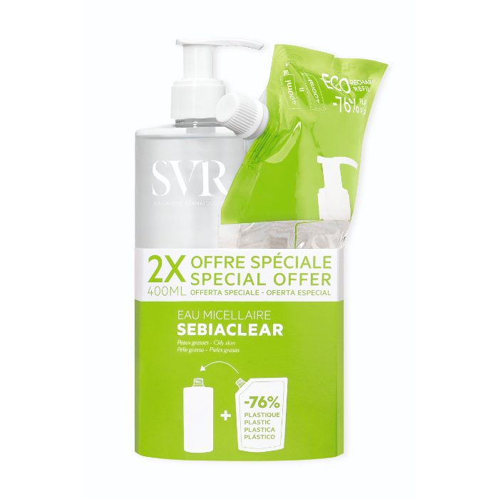 SVR Sebiaclear  Água Micelar 400ml + Recarga 400ml