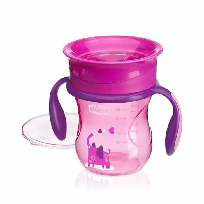 Chicco Copo de refeição 360º – 12M+ Rosa