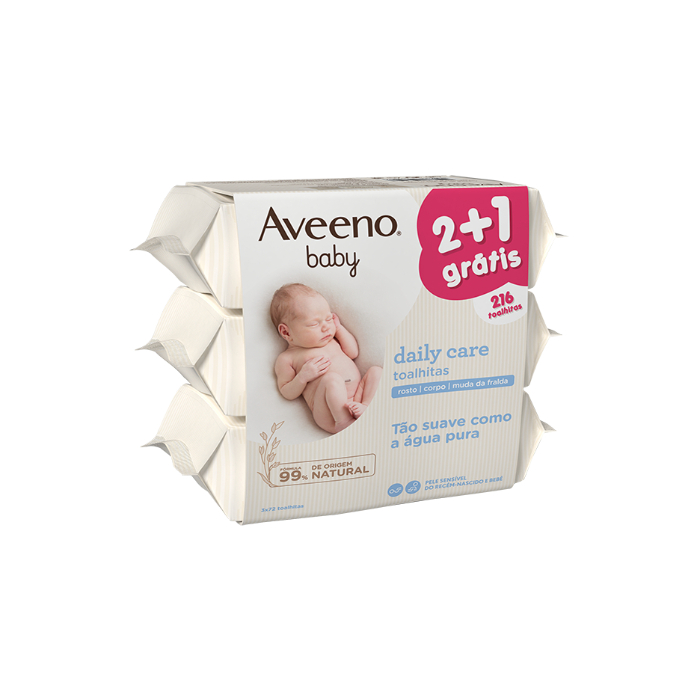 AVEENO® baby Daily Care Toalhitas 3×72 unidades