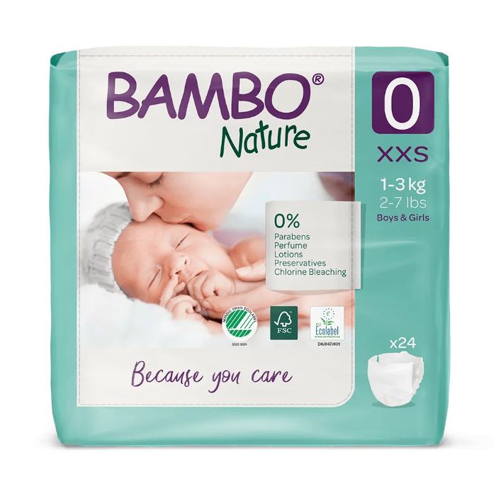 Bambo Nature Fraldas Tam. 0 1-3kg x 24