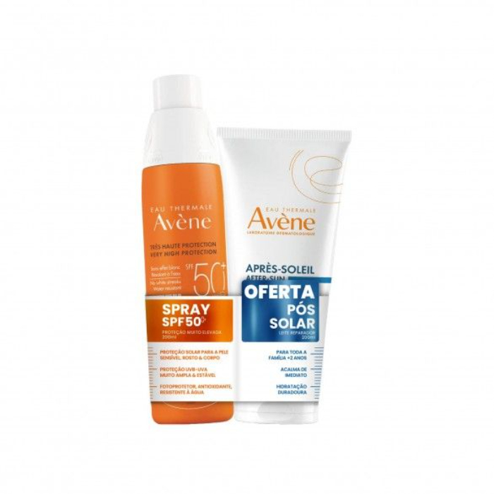 Avène Protetor Solar Spray Spf50+ 200ml + Oferta Leite Pós-Solar 200ml