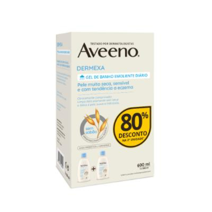 AVEENO Dermexa Gel de Banho Emoliente Diário Oferta x2