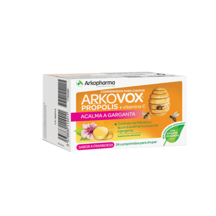 ARKOVOX Própolis + Vit C – Framboesa 24 comp