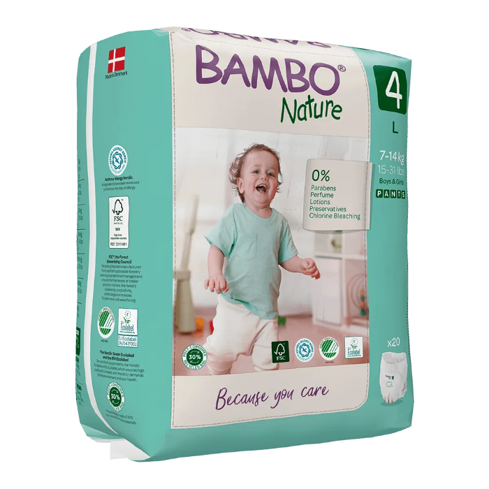 Bambo Nature Pants 4 (L) 7-12Kg x 20