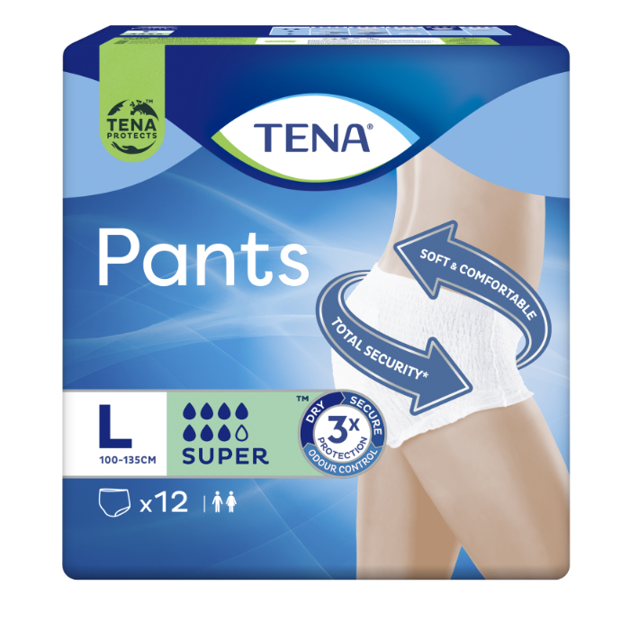 TENA Pants Cueca Super L 100/135cm x12