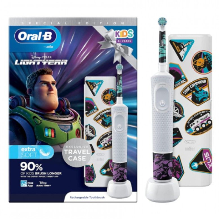 ORAL B KIDS ESCOVA DE DENTES ELÉTRICA LIGHTYEAR TRAVEL CASE