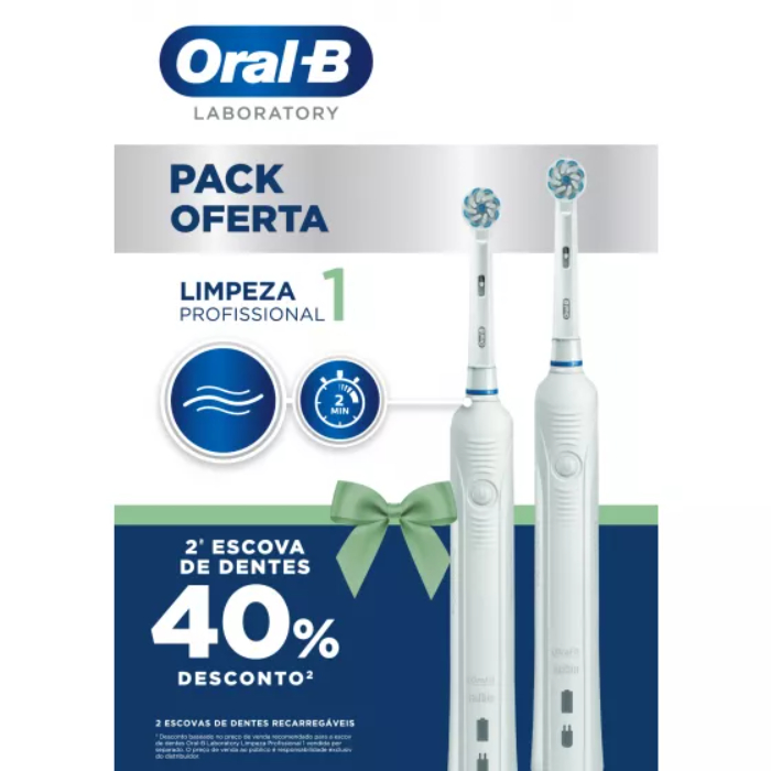 Oral-B Pro 1 Duo Escova de Dentes Elétrica 40% 2ª Unidade