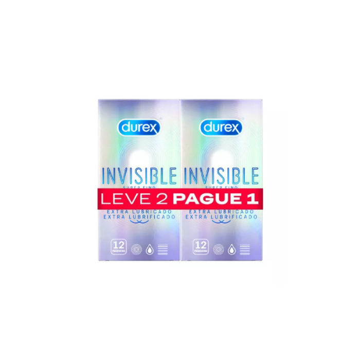 Durex Invisible Extra Lubrificado Leve 2 Pague 1