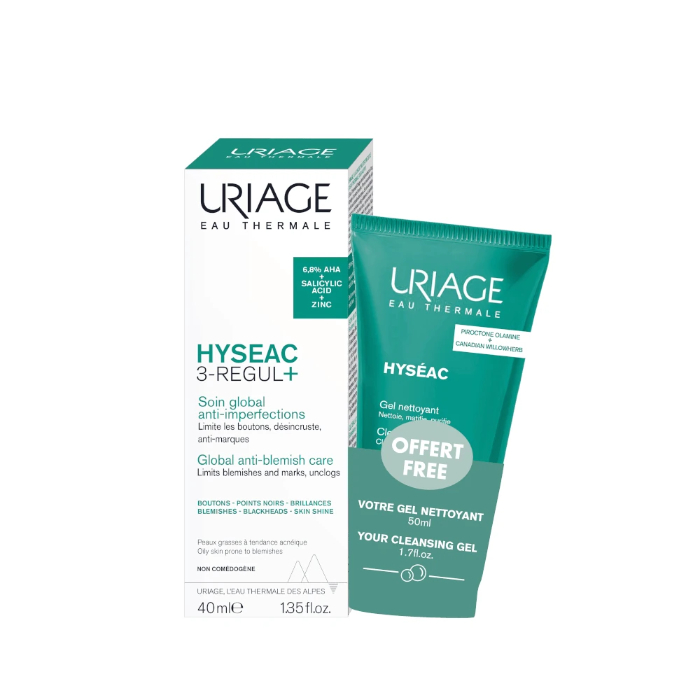 Uriage Hyseac 3-Regul 40ml + Gel Limpeza 50ml