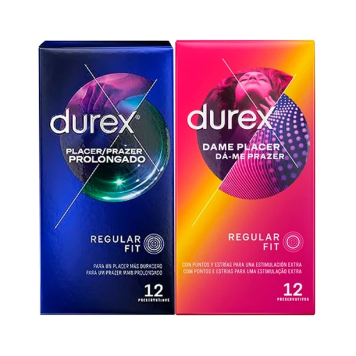 Durex Prazer Prolongado + Dá-me Prazer 12+12 Unidades