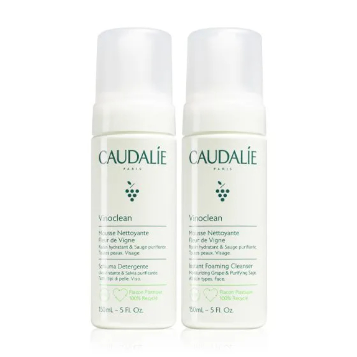 Caudalie Vinoclean Duo Espuma De Limpeza Fleur De Vigne 2 X150 Com Edição Especial