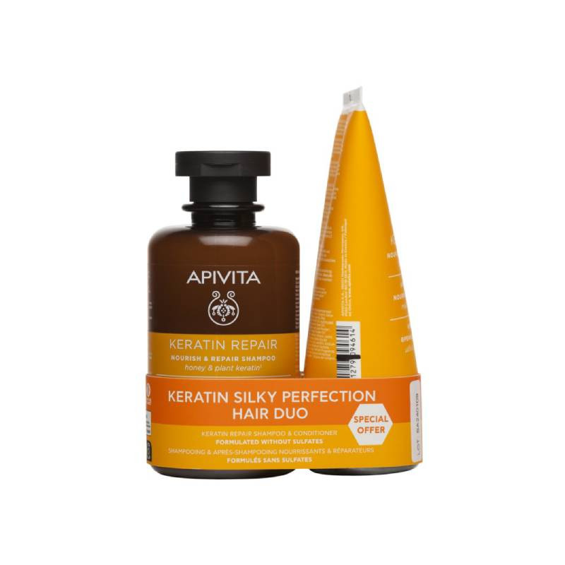 Apivita Champô Keratin Nutritivo Reparador Oferta Condicionador