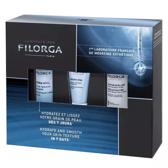 Filorga Coffret Hidratação – Hydra-Hyal Sérum 30ml + Hydra-Hyal Creme 15ml + Solução Micelar 50ml