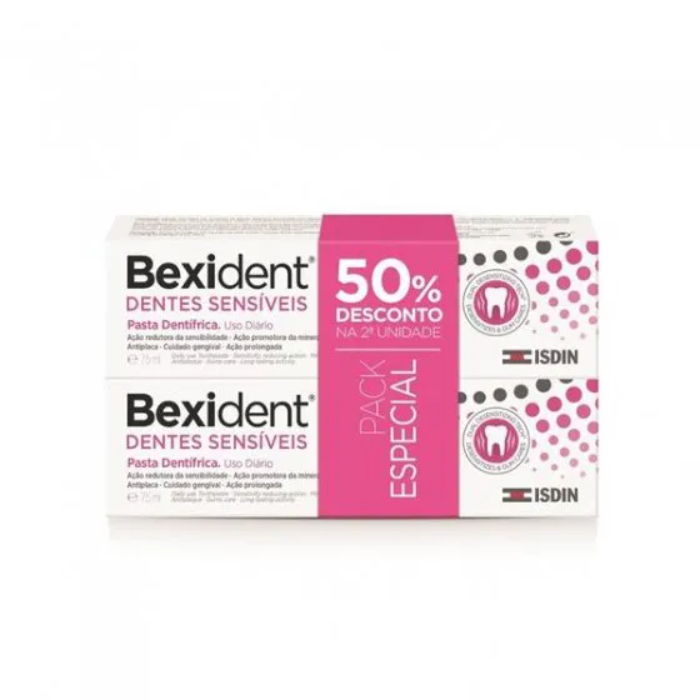 Isdin Bexident Dentes Sensíveis Duo Pasta 75Ml com Desconto 50% 2ª Unidade