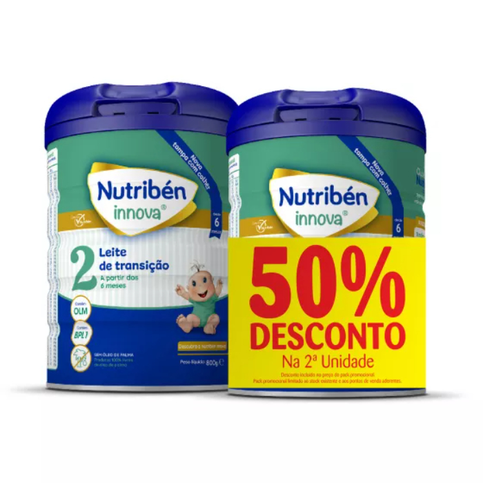 Nutribén Innova 2 Leite Crescimento 800g X2 com 50% 2ª Unidade