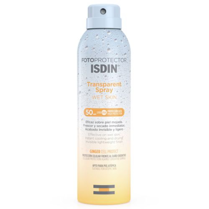 Isdin Fotoproteção Transparent Spray Wet Skin FPS50 250ml