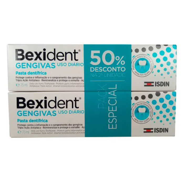 Isdin Bexident Gengivas Duo Pasta 75 Ml com Desconto 50% 2ª Unidade